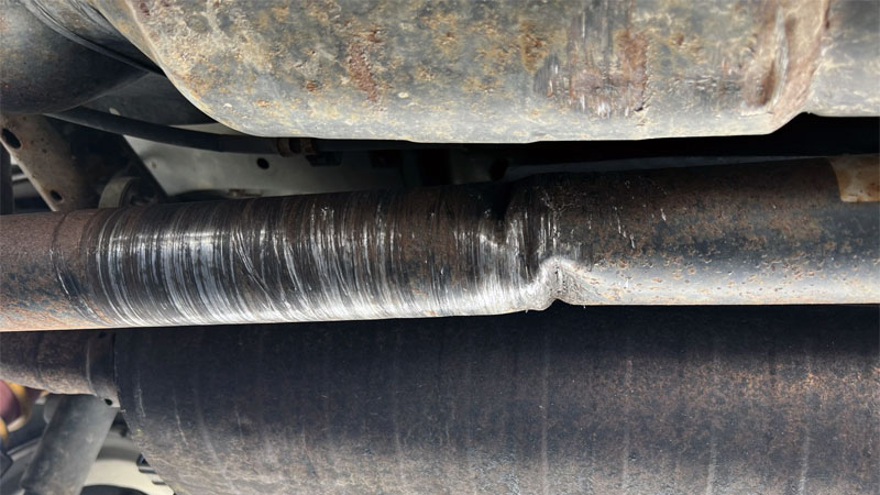 bent damaged drive shaft