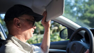 car sun visor falls