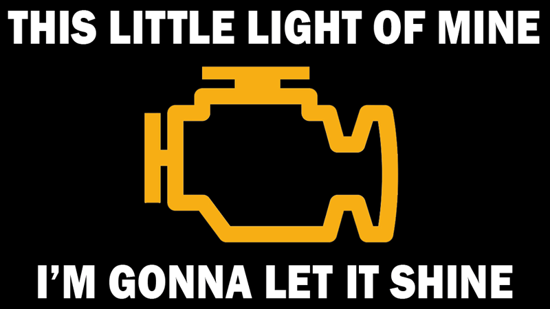 check engine light shine