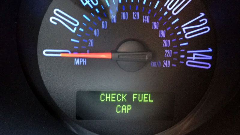 check fuel cap message