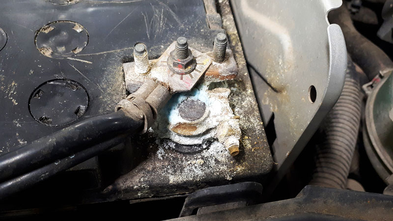 corrosion on battery terminal