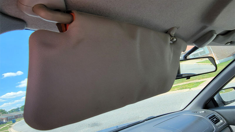 damaged sun visor