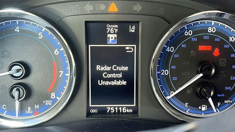 radar cruise control error