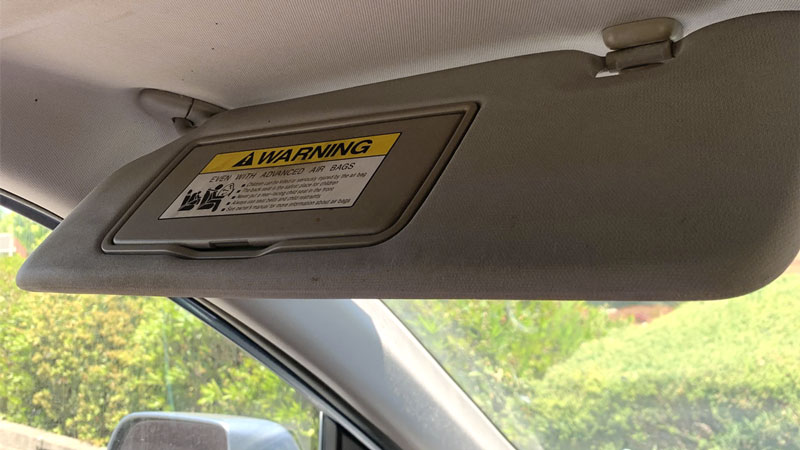 sun visor will not stay up