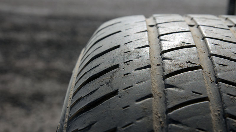 worn tire treads